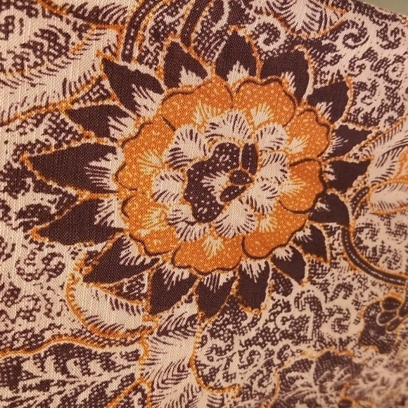 💕MADEWELL💕 Lace-Up Ruffle-Hem Midi Dress ~ Bali Blooms Print 10 (Regular Fit) - Picture 12 of 16